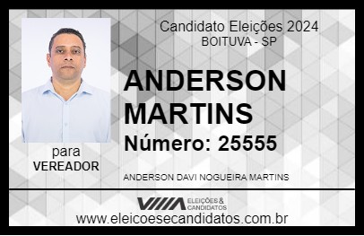 Candidato ANDERSON MARTINS 2024 - BOITUVA - Eleições