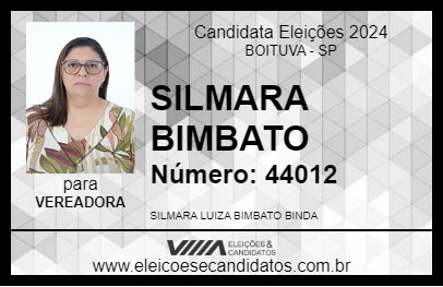 Candidato SILMARA BIMBATO 2024 - BOITUVA - Eleições