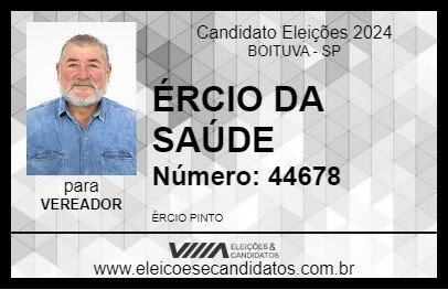 Candidato ÉRCIO DA SAÚDE 2024 - BOITUVA - Eleições