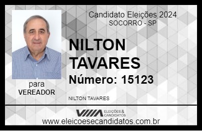 Candidato NILTON TAVARES 2024 - SOCORRO - Eleições