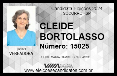 Candidato CLEIDE BORTOLASSO 2024 - SOCORRO - Eleições