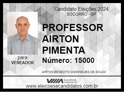 Candidato PROFESSOR AIRTON PIMENTA 2024 - SOCORRO - Eleições