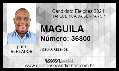 Candidato MAGUILA 2024 - ITAPECERICA DA SERRA - Eleições