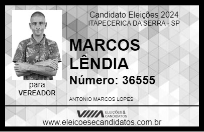 Candidato MARCOS LÊNDIA 2024 - ITAPECERICA DA SERRA - Eleições