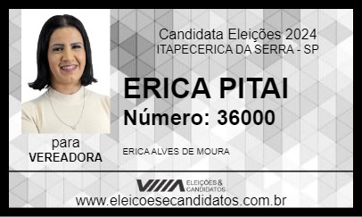 Candidato ERICA PITAI 2024 - ITAPECERICA DA SERRA - Eleições