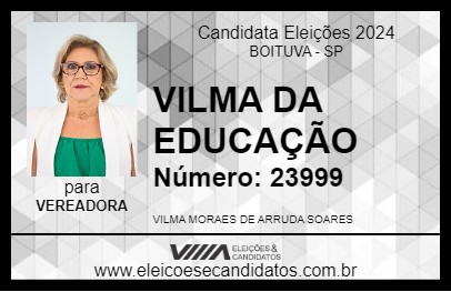 Candidato VILMA DA EDUCAÇÃO 2024 - BOITUVA - Eleições