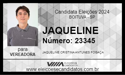 Candidato JAQUELINE 2024 - BOITUVA - Eleições