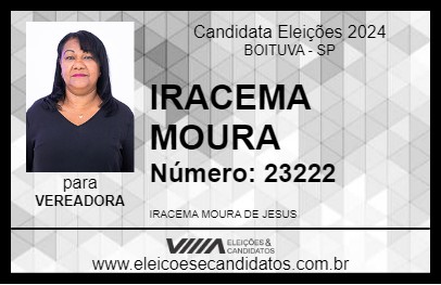 Candidato IRACEMA MOURA 2024 - BOITUVA - Eleições