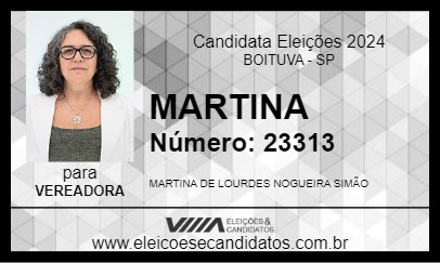 Candidato MARTINA 2024 - BOITUVA - Eleições