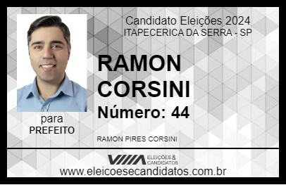 Candidato RAMON CORSINI 2024 - ITAPECERICA DA SERRA - Eleições