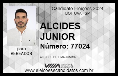 Candidato ALCIDES JUNIOR 2024 - BOITUVA - Eleições