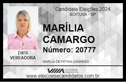 Candidato MARÍLIA CAMARGO 2024 - BOITUVA - Eleições