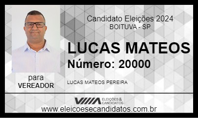 Candidato LUCAS MATEOS 2024 - BOITUVA - Eleições