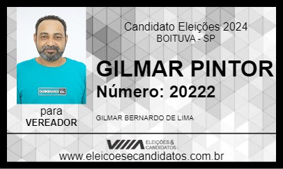 Candidato GILMAR PINTOR 2024 - BOITUVA - Eleições