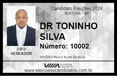 Candidato DR TONINHO SILVA 2024 - BOITUVA - Eleições