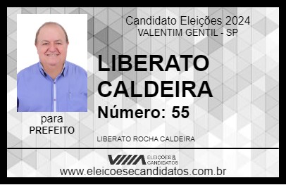 Candidato LIBERATO CALDEIRA 2024 - VALENTIM GENTIL - Eleições