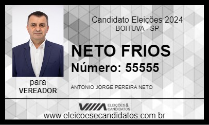 Candidato NETO FRIOS 2024 - BOITUVA - Eleições