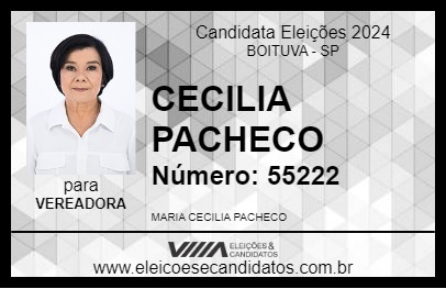 Candidato CECILIA PACHECO 2024 - BOITUVA - Eleições