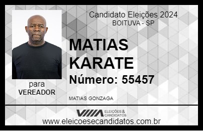 Candidato MATIAS KARATE 2024 - BOITUVA - Eleições