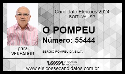 Candidato O POMPEU 2024 - BOITUVA - Eleições