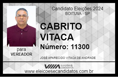 Candidato CABRITO VITACA 2024 - BOITUVA - Eleições