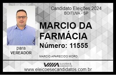 Candidato MARCIO DA FARMÁCIA 2024 - BOITUVA - Eleições