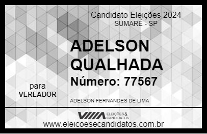 Candidato ADELSON QUALHADA 2024 - SUMARÉ - Eleições