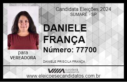 Candidato DANIELE FRANÇA 2024 - SUMARÉ - Eleições