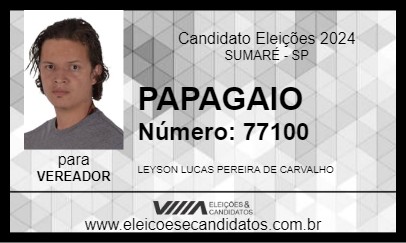 Candidato PAPAGAIO 2024 - SUMARÉ - Eleições