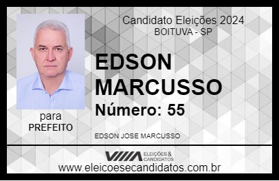 Candidato EDSON MARCUSSO 2024 - BOITUVA - Eleições