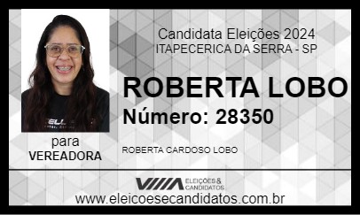 Candidato ROBERTA LOBO 2024 - ITAPECERICA DA SERRA - Eleições