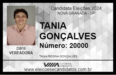 Candidato TANIA GONÇALVES 2024 - NOVA GRANADA - Eleições