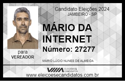 Candidato MÁRIO DA INTERNET 2024 - JAMBEIRO - Eleições