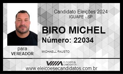 Candidato BIRO MICHEL 2024 - IGUAPE - Eleições