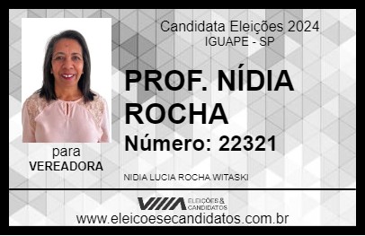 Candidato PROF. NÍDIA ROCHA 2024 - IGUAPE - Eleições