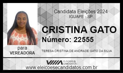 Candidato CRISTINA GATO 2024 - IGUAPE - Eleições