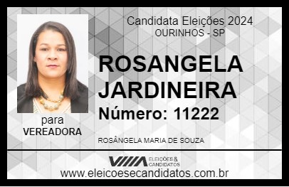 Candidato ROSANGELA JARDINEIRA 2024 - OURINHOS - Eleições