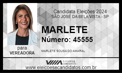 Candidato MARLETE 2024 - SÃO JOSÉ DA BELA VISTA - Eleições