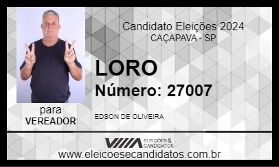 Candidato LORO 2024 - CAÇAPAVA - Eleições