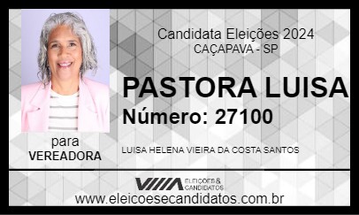 Candidato PASTORA LUISA 2024 - CAÇAPAVA - Eleições