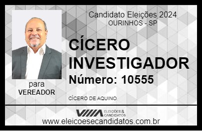 Candidato CÍCERO INVESTIGADOR 2024 - OURINHOS - Eleições