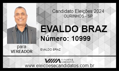 Candidato EVALDO BRAZ 2024 - OURINHOS - Eleições