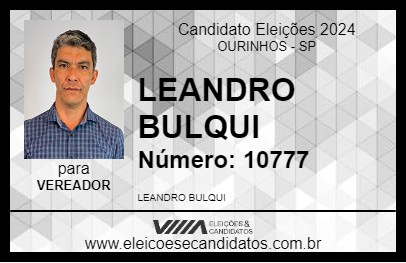 Candidato LEANDRO BULQUI 2024 - OURINHOS - Eleições