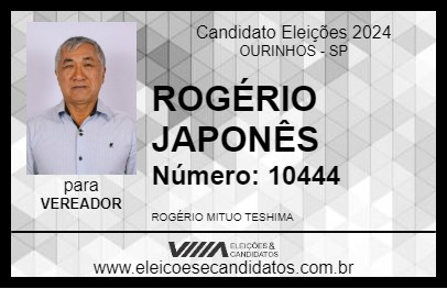 Candidato ROGÉRIO JAPONÊS 2024 - OURINHOS - Eleições