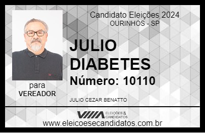 Candidato JULIO DIABETES 2024 - OURINHOS - Eleições