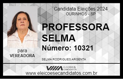 Candidato PROFESSORA SELMA 2024 - OURINHOS - Eleições