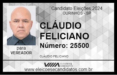 Candidato CLÁUDIO FELICIANO 2024 - OURINHOS - Eleições