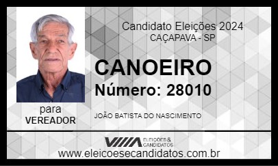 Candidato CANOEIRO 2024 - CAÇAPAVA - Eleições