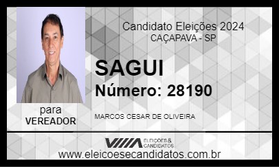 Candidato SAGUI 2024 - CAÇAPAVA - Eleições