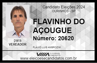 Candidato FLAVINHO DO AÇOUGUE 2024 - OURINHOS - Eleições